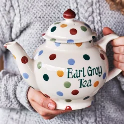 Personalised Polka Dot 4 Mug Teapot