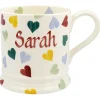 Personalised Polka Hearts Large Mug