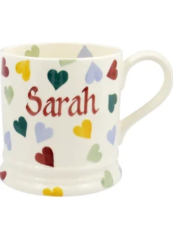 Personalised Polka Hearts Large Mug