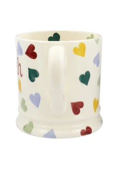 Personalised Polka Hearts Large Mug