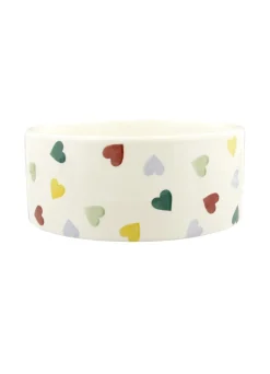 Personalised Polka Hearts Large Pet Bowl