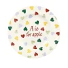Personalised Polka Hearts Medium Dinner Plate, 8.5 Inch