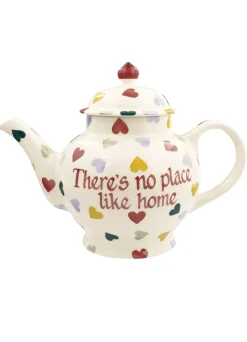 Personalised Polka Hearts 4 Mug Teapot