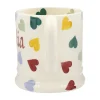 Personalised Polka Hearts 1/2 Pint Mug