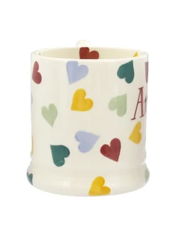 Personalised Polka Hearts 1/2 Pint Mug