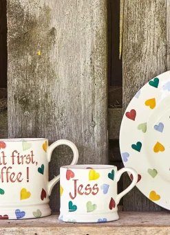 Personalised Polka Hearts Small Mug
