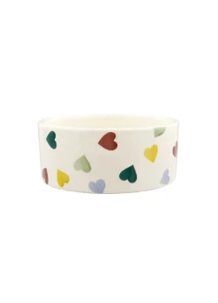 Personalised Polka Hearts Small Pet Bowl