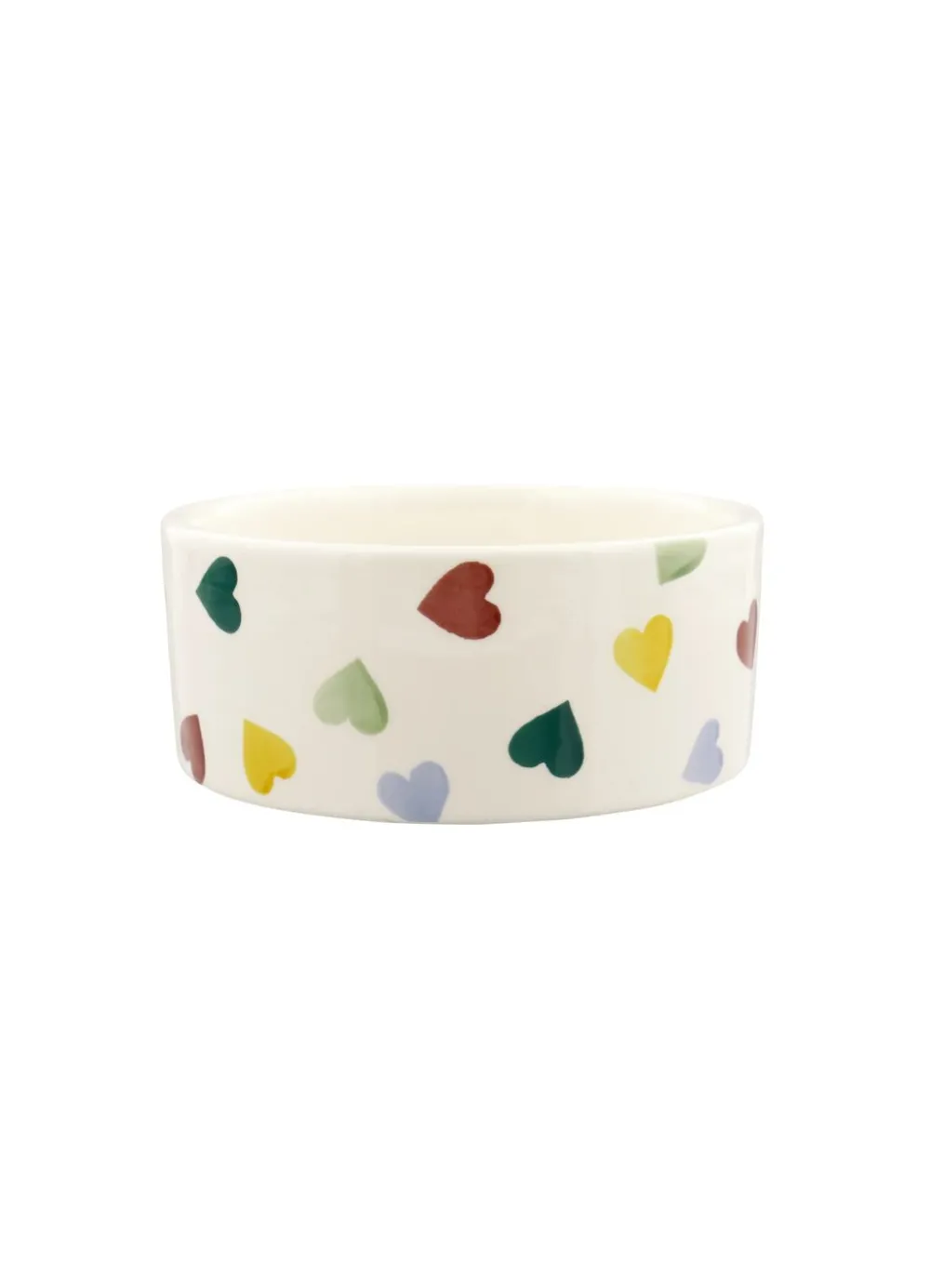 Personalised Polka Hearts Small Pet Bowl