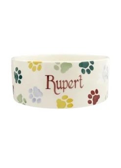 Personalised Polka Paws Large Pet Bowl