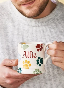 Personalised Polka Paws 1/2 Pint Mug