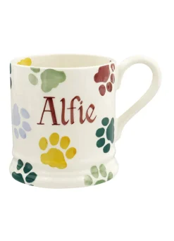 Personalised Polka Paws 1/2 Pint Mug