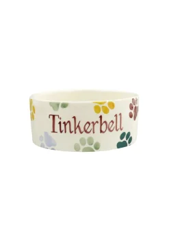 Personalised Polka Paws Small Pet Bowl