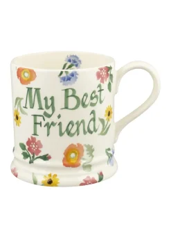 Personalised Poppies & Pinks Large Mug
