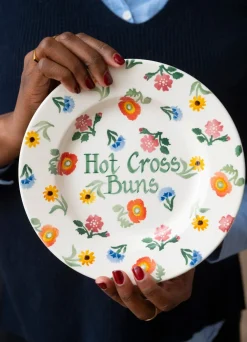 Personalised Poppies & Pinks Medium Dinner Plate, 8.5 Inch