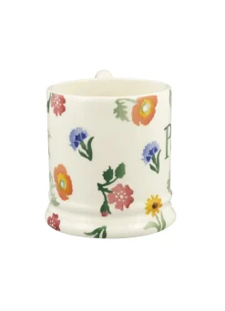 Personalised Poppies & Pinks 1/2 Pint Mug