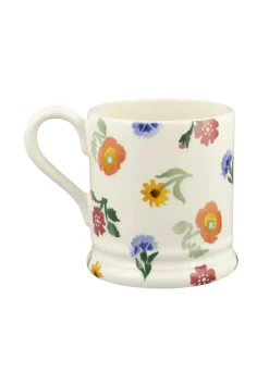 Personalised Poppies & Pinks 1/2 Pint Mug