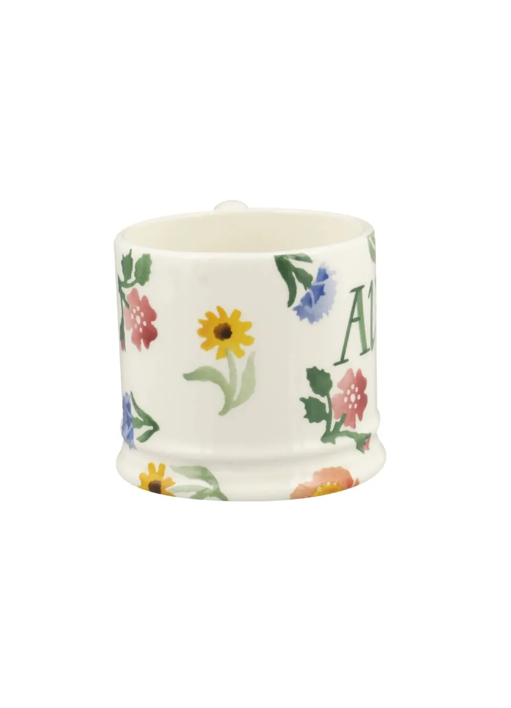 Personalised Poppies & Pinks Small Mug