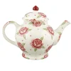 Personalised Rose & Bee 4 Mug Teapot
