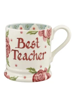 Personalised Rose & Bee 1/2 Pint Mug