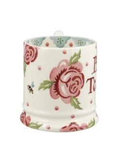 Personalised Rose & Bee 1/2 Pint Mug