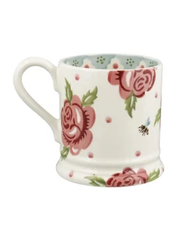 Personalised Rose & Bee 1/2 Pint Mug
