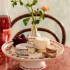 Pink Carnation Large Cake Stand