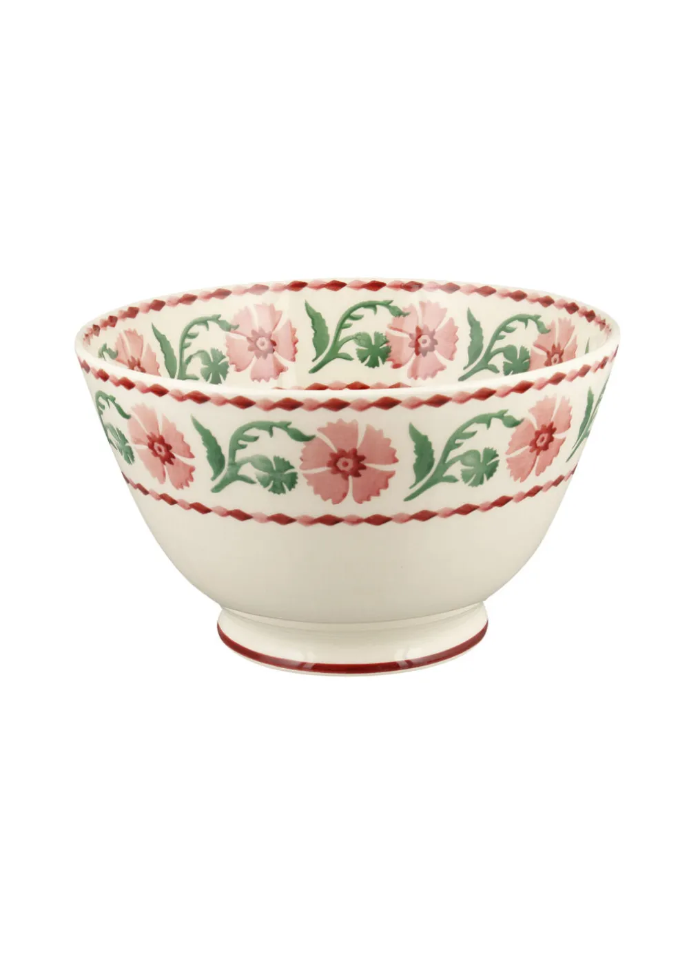 Pink Carnation Large Old Bowl
