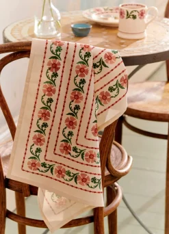 Pink Carnation Tea Towel