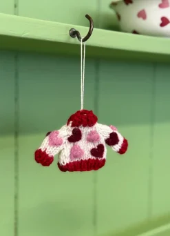 Pink Hearts Jumper Decoration