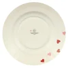 Pink Hearts Large Dinner Plate, 10.5 Inch