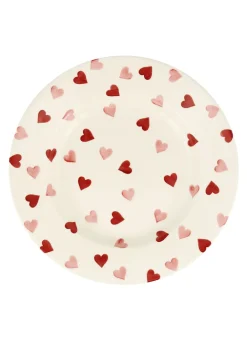 Pink Hearts Large Dinner Plate, 10.5 Inch