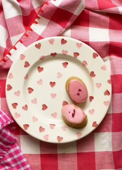 Pink Hearts Large Dinner Plate, 10.5 Inch