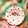 Pink Hearts Medium Dinner Plate, 8.5 Inch