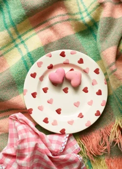 Pink Hearts Medium Dinner Plate, 8.5 Inch