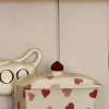 Pink Hearts Small Butter Dish