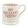 Pink Toast My Brilliant Friend 1/2 Pint Mug