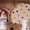 Polka Dot Flat Serving Plate