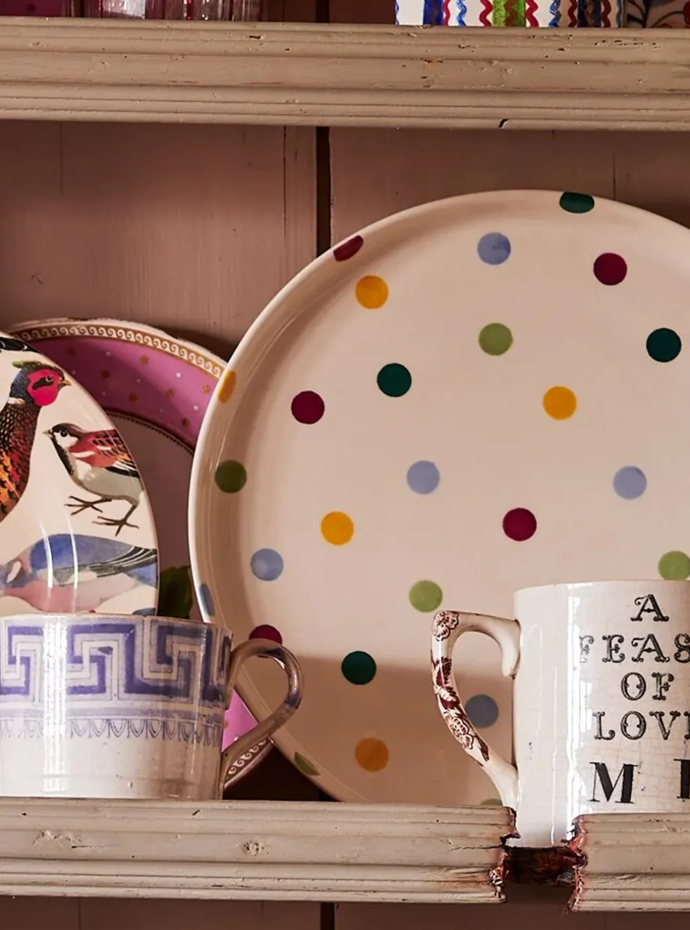 Polka Dot Flat Serving Plate
