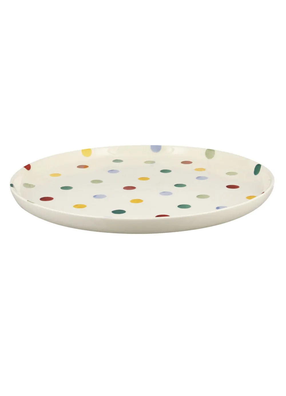 Polka Dot Flat Serving Plate