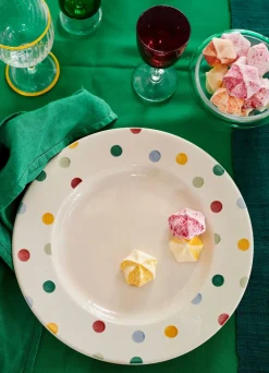 Polka Dot Large Dinner Plate, 10.5 Inch