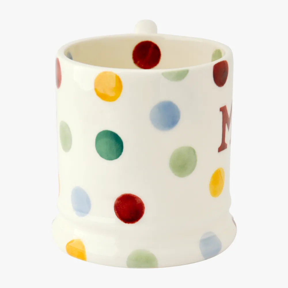 Polka Dot 'Mrs & Mrs' Set of 2 1/2 Pint Mugs Boxed