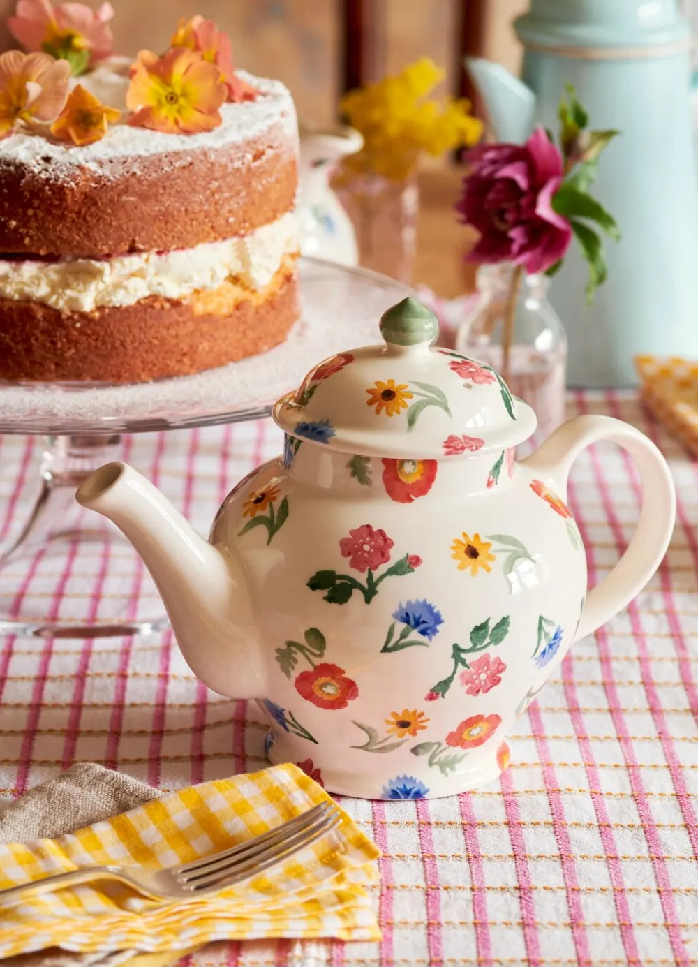 Poppies & Pinks 3 Mug Teapot