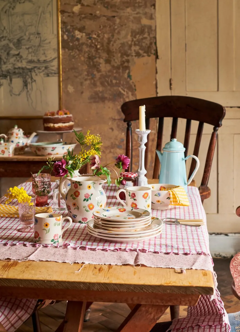 Poppies & Pinks 3 Mug Teapot
