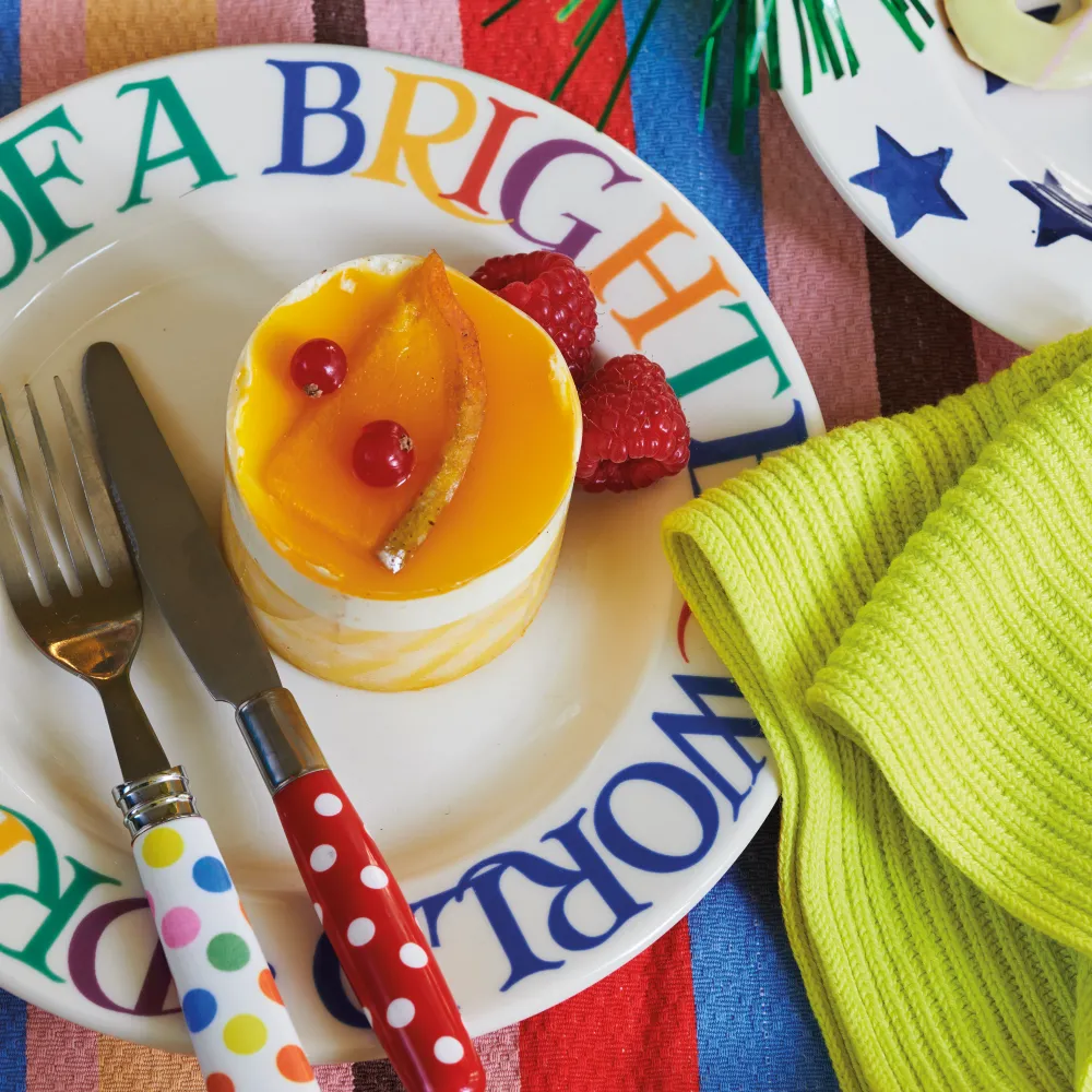 Rainbow Toast Bright Future Medium Dinner Plate, 8.5 Inch