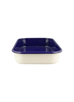 Red & Blue Toast 34Cm Enamel Roasting Tray