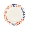 Red & Blue Toast Medium Dinner Plate, 8.5 Inch
