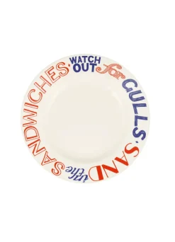 Red & Blue Toast Medium Dinner Plate, 8.5 Inch