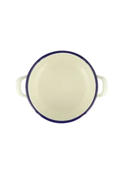 Red & Blue Toast Medium Enamel Cooking Pot