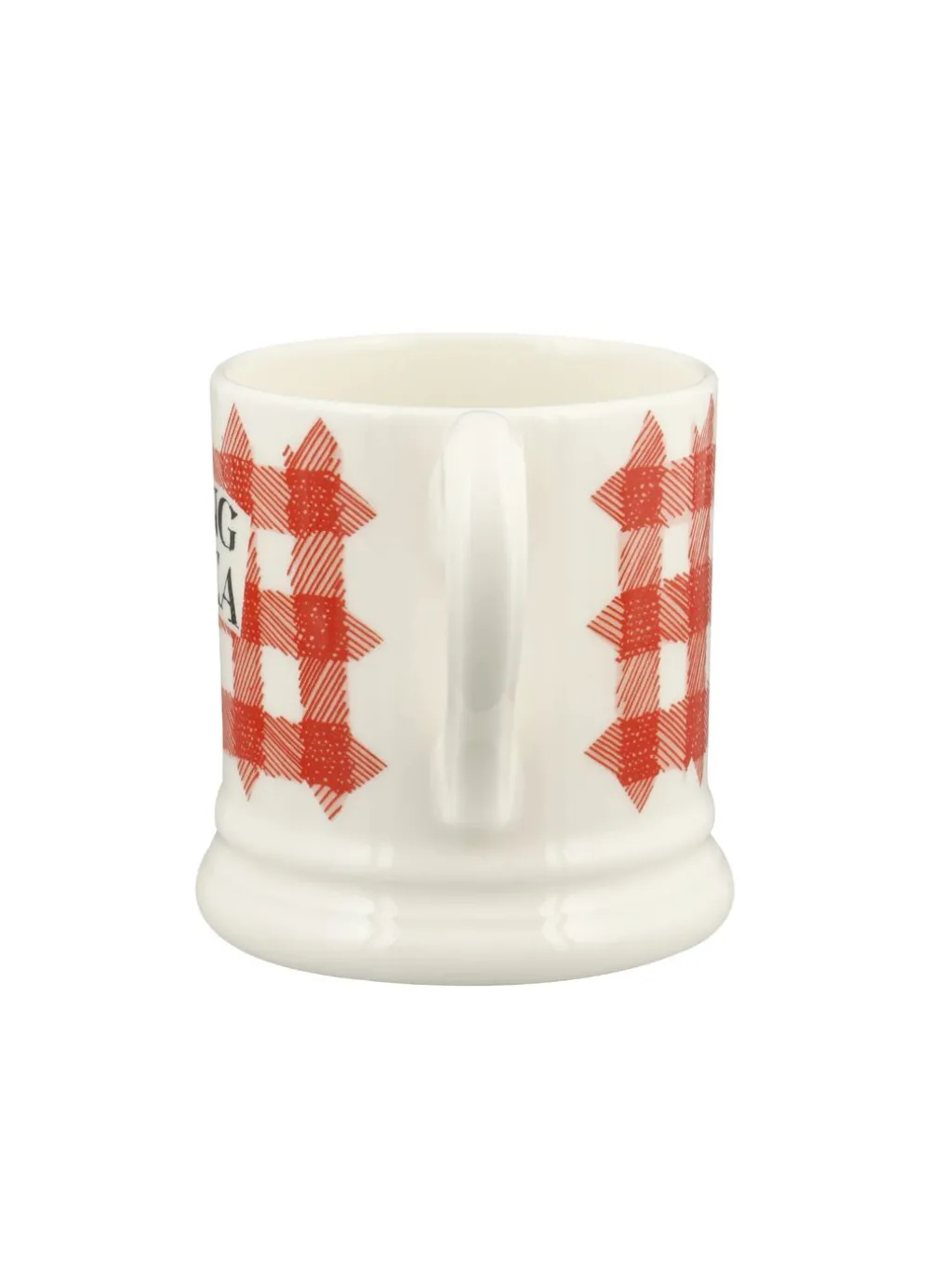 Red Gingham Blooming Good Tea 1/2 Pint Mug