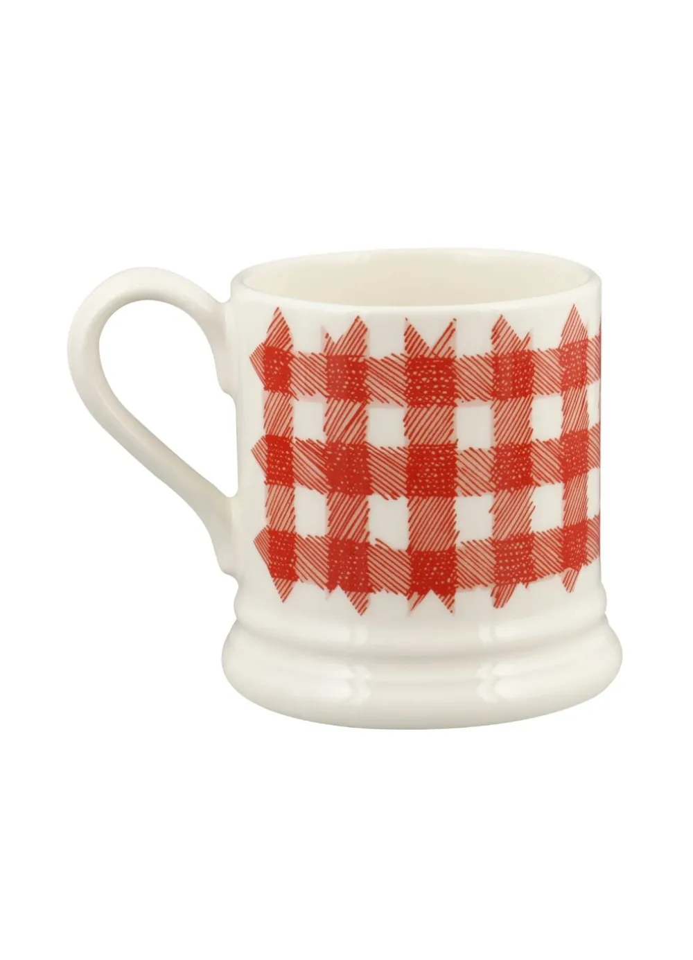 Red Gingham Blooming Good Tea 1/2 Pint Mug
